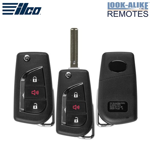 ILCO TOYOTA 3-BTN L,U,P FLIP KEY - FCC: HYQ12BFA / HYQ12BFB - OE: 89070-12C20