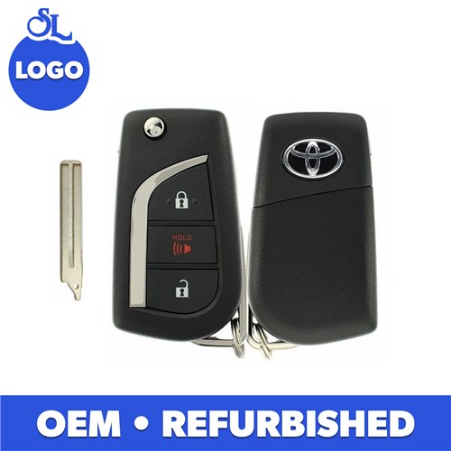 TOYOTA 3-BTN L,U,P FLIP KEY - FCC: HYQ12BFA / HYQ12BFB - OE:89070-12C20