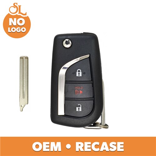 TOYOTA 3-BTN L,U,P FLIP KEY - FCC: MOZB97TZ - OE:89070-F4080