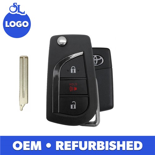 TOYOTA 3-BTN L,U,P FLIP KEY - FCC: MOZB97TZ - OE:89070-F4080