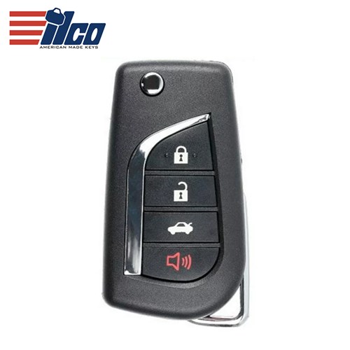 ILCO TOYOTA 4-BTN L,U,P,T FLIP KEY - FCC: HYQ12BFB - OE: 89070-06791