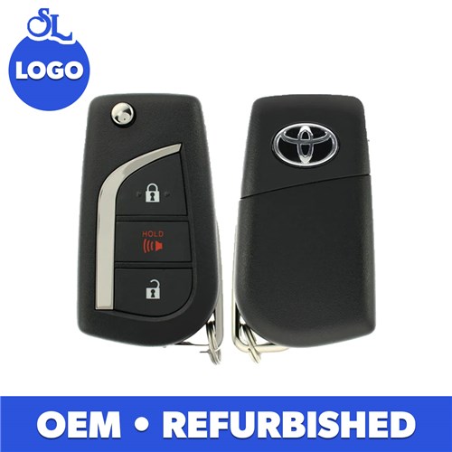 TOYOTA 3-BTN L,U,P FLIP KEY - FCC: MOZB3F2F2L - OE: 89070-10082