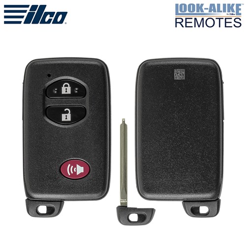 ILCO TOYOTA 3-BTN L,U,P SMART KEY - FCC: HYQ14AEM - OE: 89904-0R060 - E-BOARD 3370 OR GNE 6601 BOARD