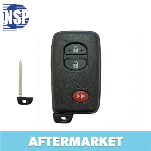 NSP TOYOTA 3-BTN L,U,P SMART KEY - FCC: HYQ14AEM - OE: 89904-0R060 - E-BOARD 3370 OR GNE 6601 BOARD