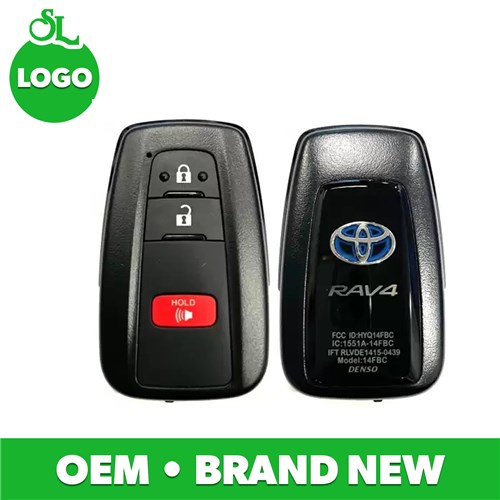 TOYOTA 3-BTN L,U,P SMART KEY - FCC: HYQ14FBC - OE:8990H-0R020 - BLUE LOGO