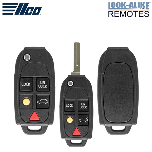 ILCO VOLVO 5-BTN L,U,P,T,LIGHT FLIP KEY - FCC: LQNP2T-APU