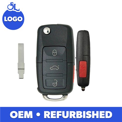 VOLKSWAGEN 4-BTN L,U,P,T FLIP KEY - FCC: 1J0-959-753-F OR T