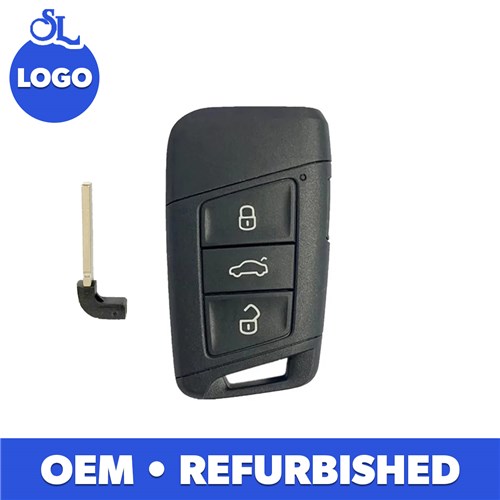 VOLKSWAGEN 4-BTN L,U,P,T FLIP KEY - FCC: KR5FS14-US