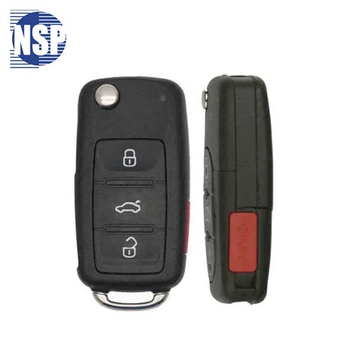 VOLKSWAGEN 4-BTN L,U,P,T FLIP KEY - FCC: KR55WK45022